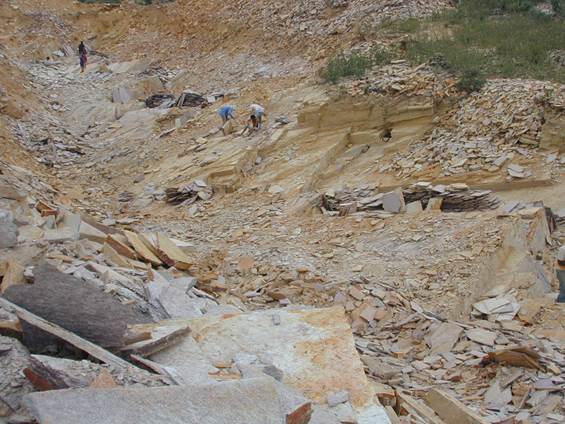 Quartzite quarry in Brazil